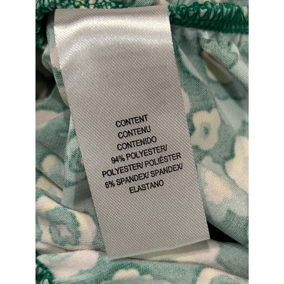 WAYF Kelly Green Floral Tank with Rouching Size Small - Picture 5 of 5